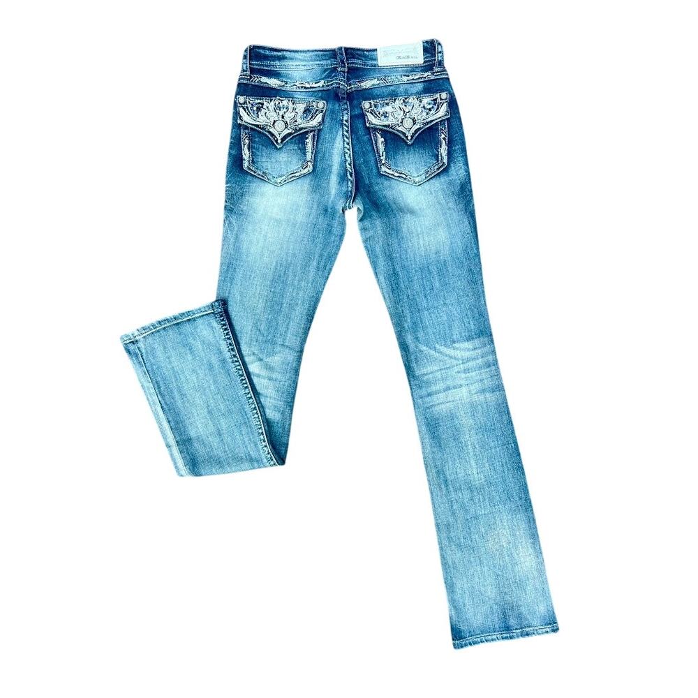 Grace in LA mid rise embellished bootcut jeans size 26x34